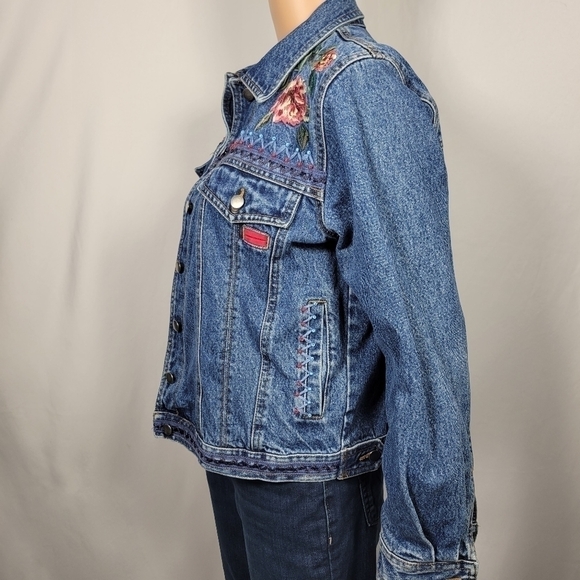 Together Vintage Jean Jacket with Embroidery Size Small - Picture 8 of 13